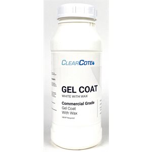 CLEAR COTE WHITE GELCOAT WITH WAX - QUART