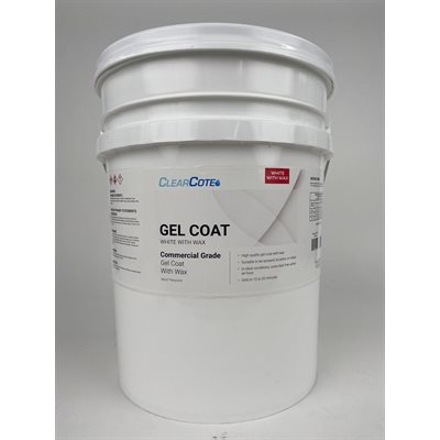 CLEAR COTE 152454 WHITE GELCOAT WITH WAX - 5 GALLON