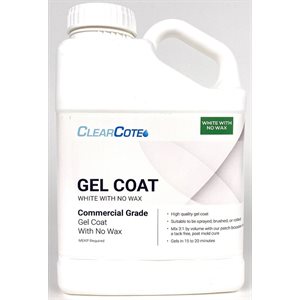 CLEAR COTE WHITE GELCOAT WITHOUT WAX GALLON - 152492