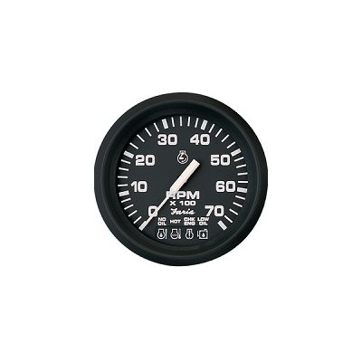 FARIA 32850 EURO STYLE 7000 RPM TACHOMETER WITH SYSTEM CHECK 
