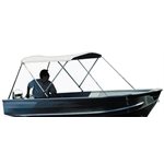 CARVER V4278U WHITE VINYL BIMINI TOP WITH FRAME ASSEMBLY FOR BOATS WITH 74-84 INCH BEAM 