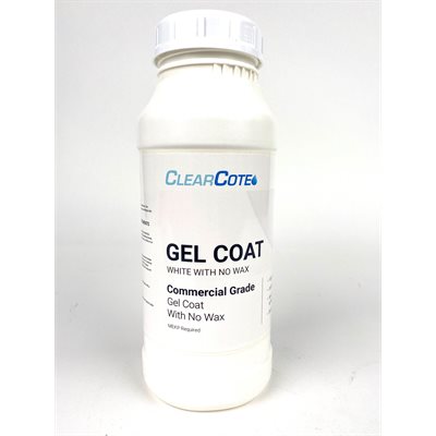 CLEAR COTE 152491 WHITE GELCOAT WITHOUT WAX - QUART